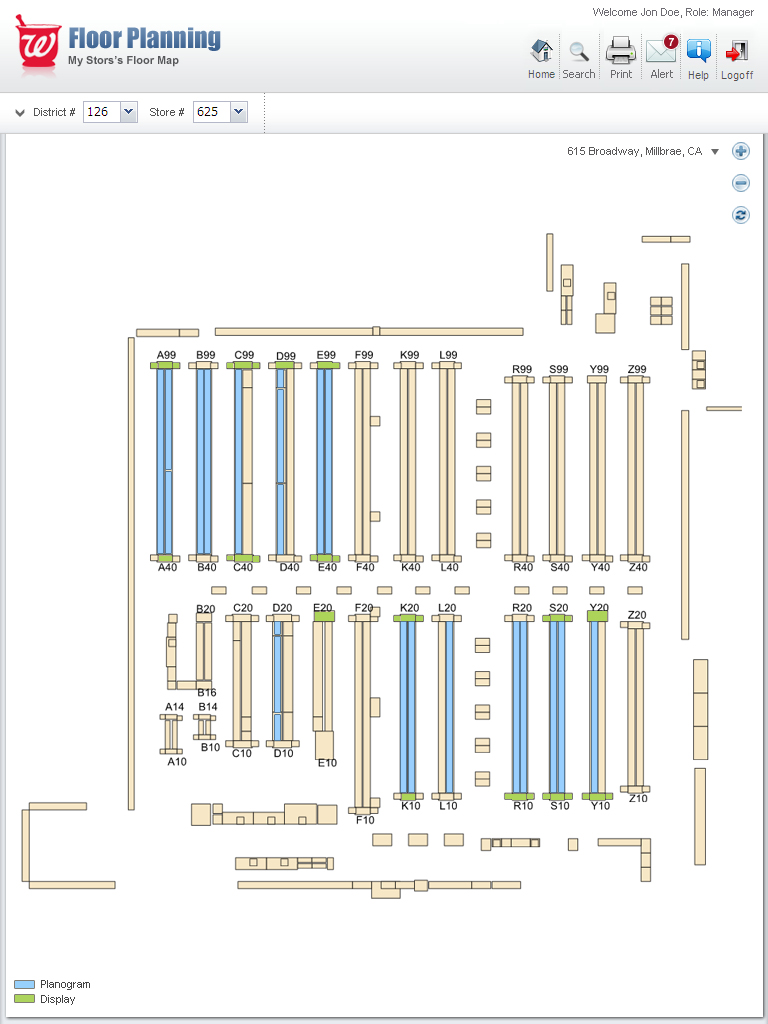Walgreens Floor Planning Management